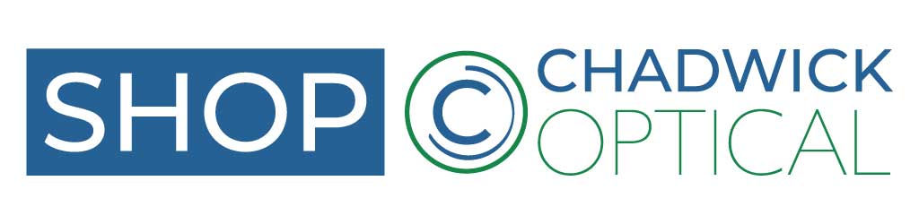 Shop Chadwick Optical logo with blue and green text on a white background.